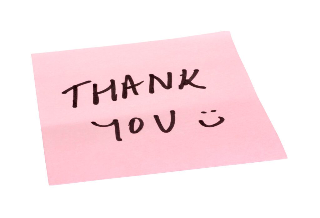Thank you note