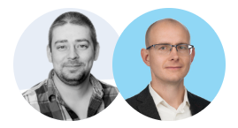 Phil and Niels giving a Leave Dates product demo