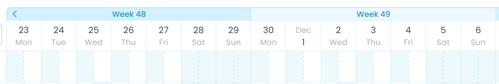 See week numbers