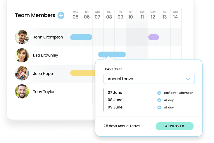 Leave Dates feature overview screenshot